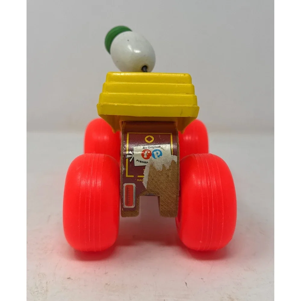 VINTAGE 1965 Fisher Price Jalopy‎ #724 Circus Clown Car Wood Pull Toy Nodder